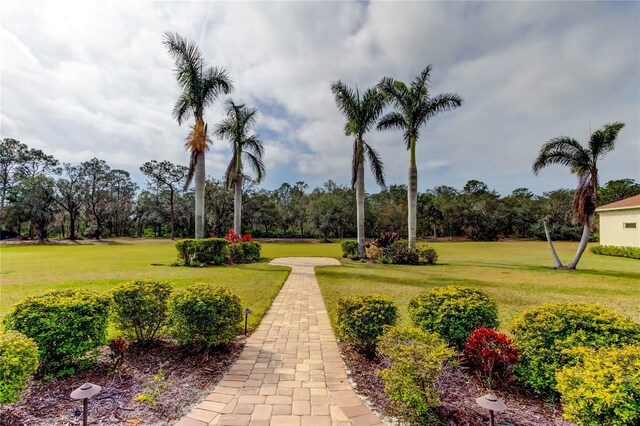 view of home's community featuring a yard