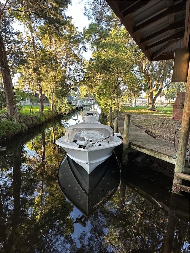 view of dock