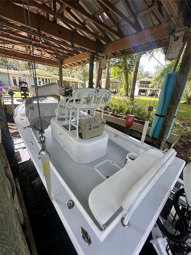 view of dock area
