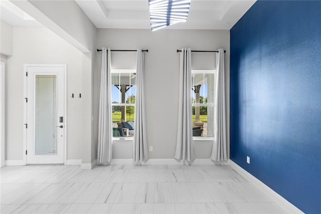 14215 Swiss Bridge Dr, Riverview, FL 33579 - unfurnished room featuring marble finish flooring and baseboards