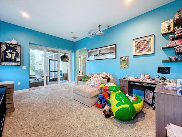 13653 Heritage Way, Sarasota, FL 34240 - game room featuring light carpet
