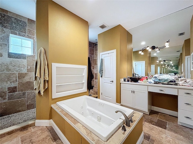 13653 Heritage Way, Sarasota, FL 34240 - bathroom featuring vanity and shower with separate bathtub