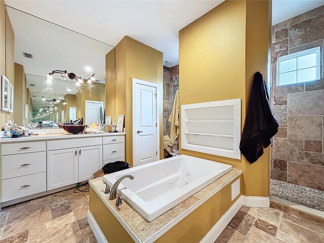 13653 Heritage Way, Sarasota, FL 34240 - bathroom with vanity and plus walk in shower