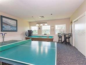 game room featuring pool table