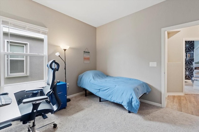 bedroom featuring carpet flooring