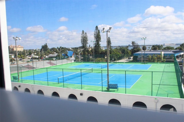 view of tennis court