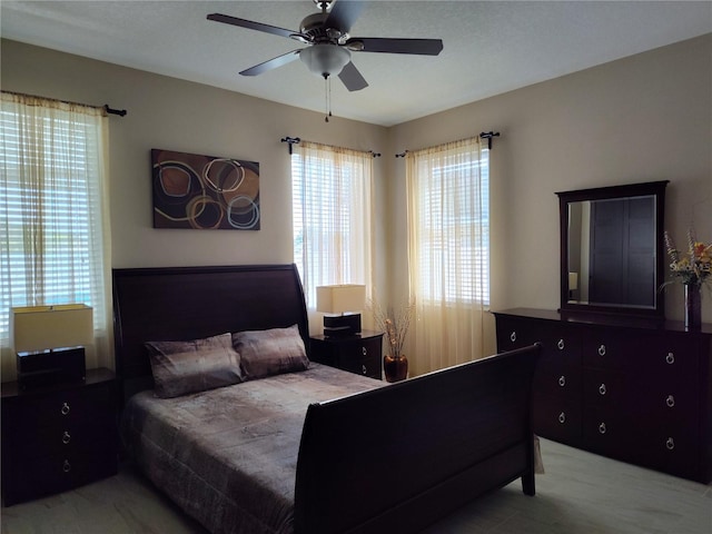 bedroom featuring a ceiling fan