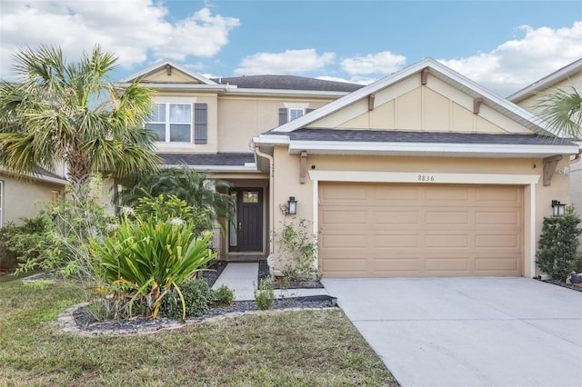 view of front of home featuring a garage