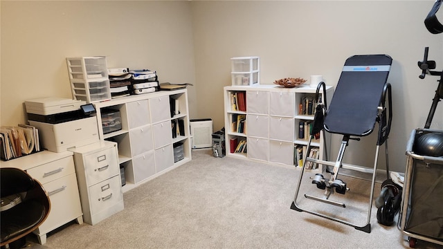 view of carpeted office