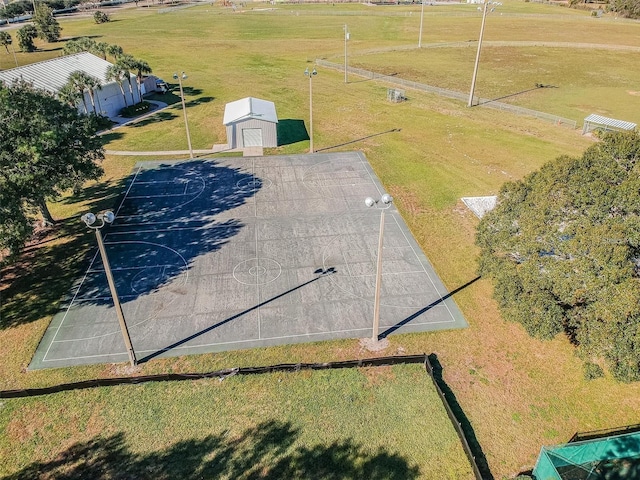 aerial view featuring a rural view