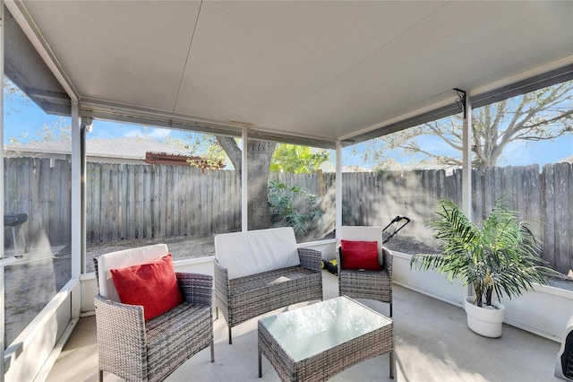 view of patio with an outdoor living space