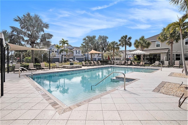 view of pool with a patio