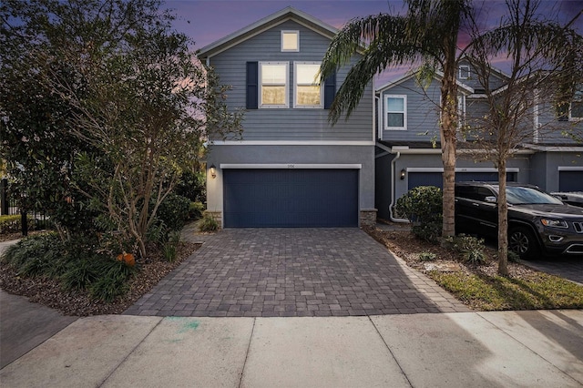 view of front of house featuring a garage