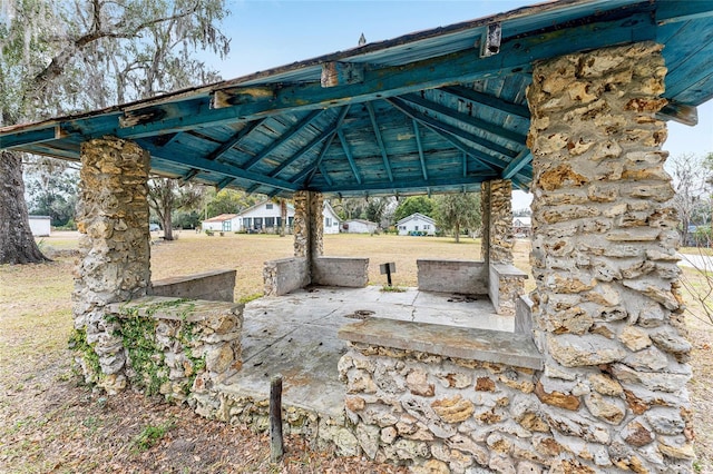 exterior space with a gazebo