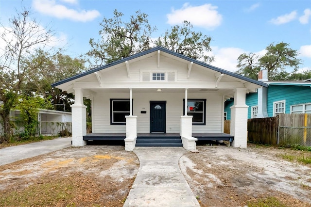 bungalow-style house with a porch