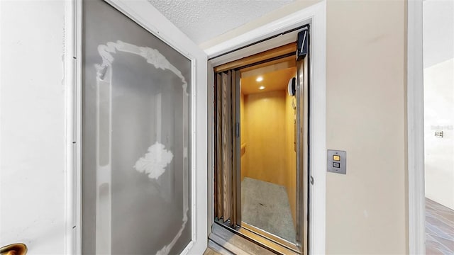 view of elevator
