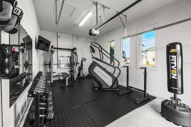 view of exercise room