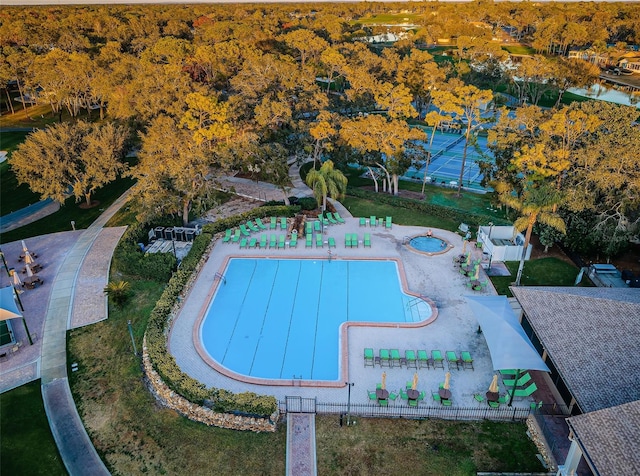 view of pool with a patio area