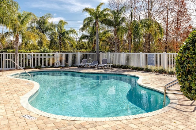 view of pool with a patio