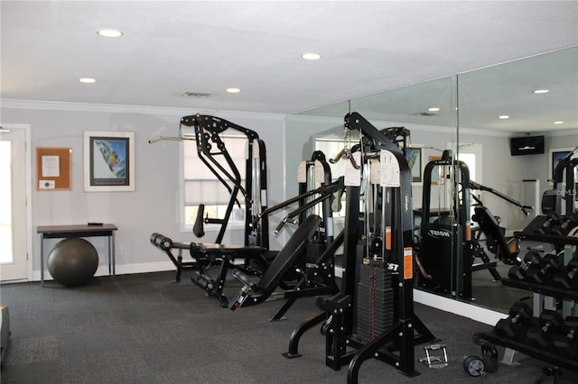 13760 Orange Sunset Dr Unit 201, Tampa, FL 33618 - gym with ornamental molding