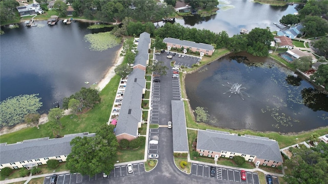 13760 Orange Sunset Dr Unit 201, Tampa, FL 33618 - birds eye view of property featuring a water view