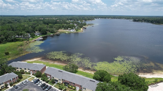 13760 Orange Sunset Dr Unit 201, Tampa, FL 33618 - drone / aerial view featuring a water view