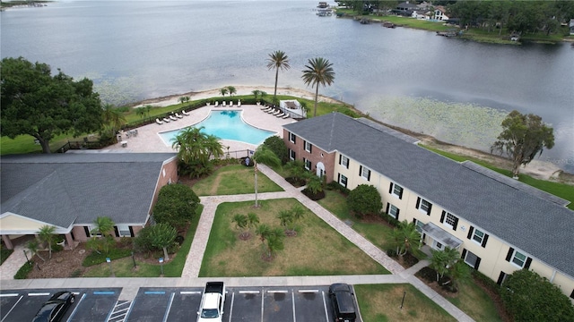 13760 Orange Sunset Dr Unit 201, Tampa, FL 33618 - aerial view featuring a water view