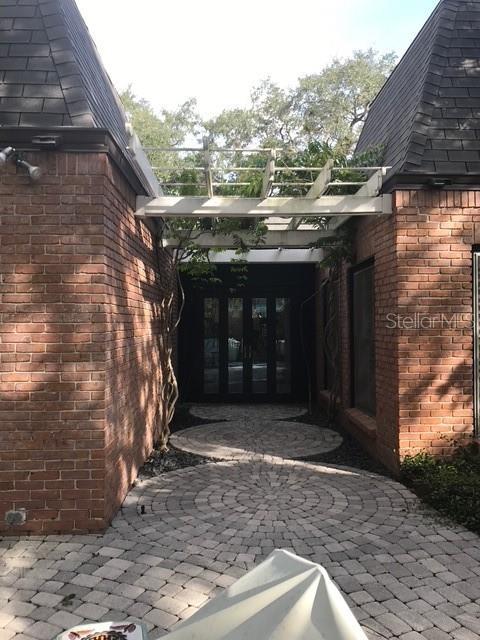 property entrance with french doors