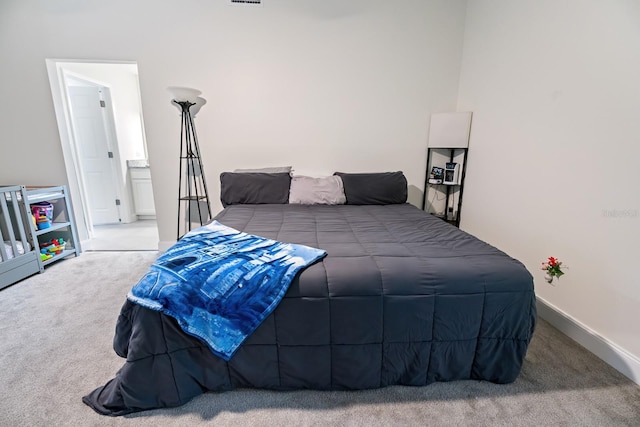 bedroom featuring carpet flooring