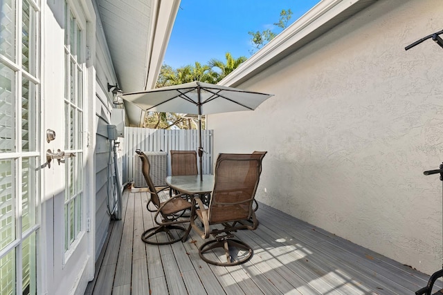 deck featuring french doors