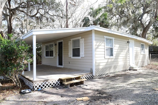 view of back of property