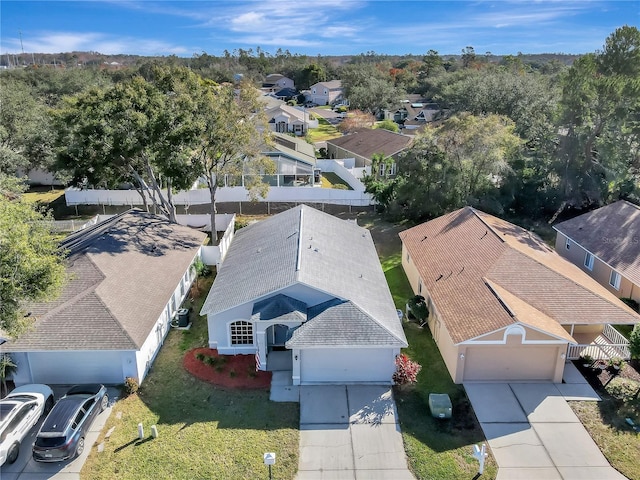 bird's eye view featuring a residential view