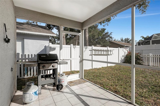 view of sunroom