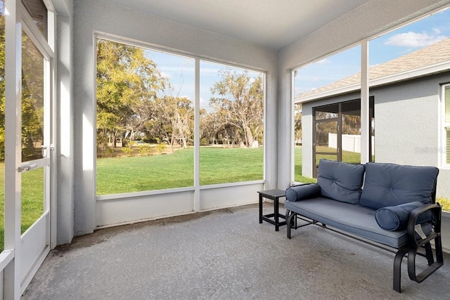 view of sunroom / solarium