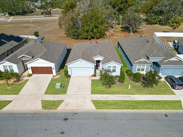 aerial view with a residential view