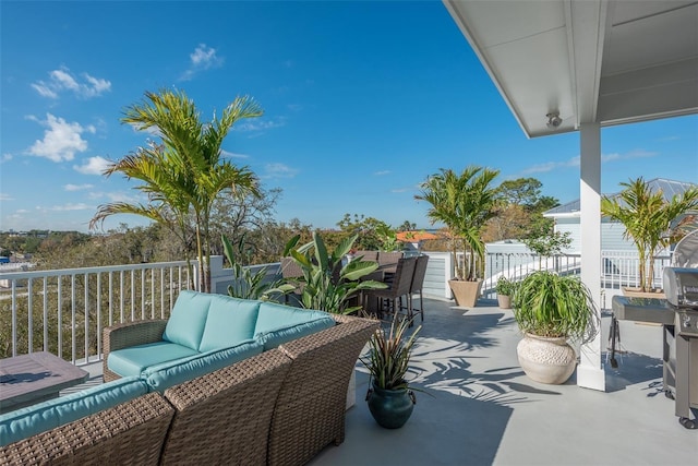 view of patio / terrace featuring an outdoor hangout area