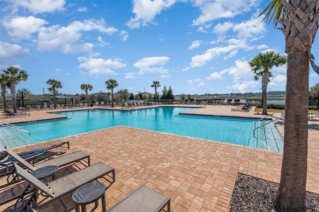 view of pool with a patio