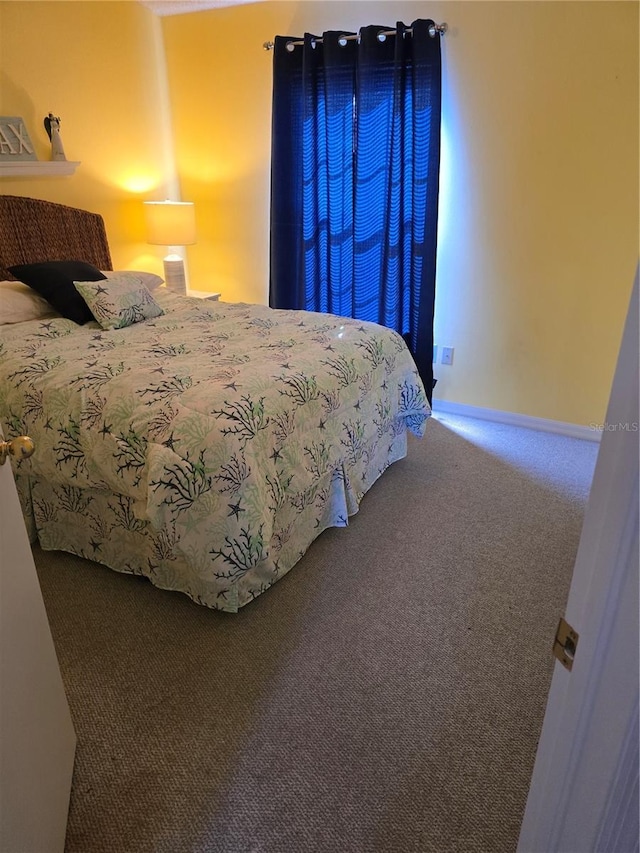 bedroom with carpet