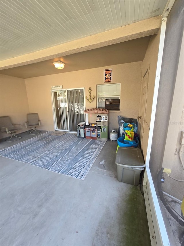 view of patio / terrace with a balcony