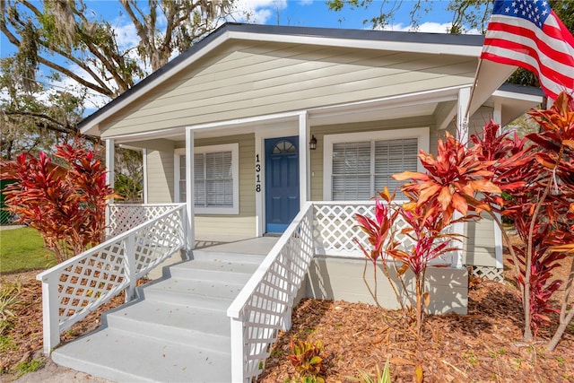 bungalow-style home featuring a porch