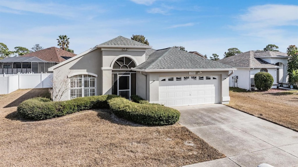 view of front of home featuring a garage