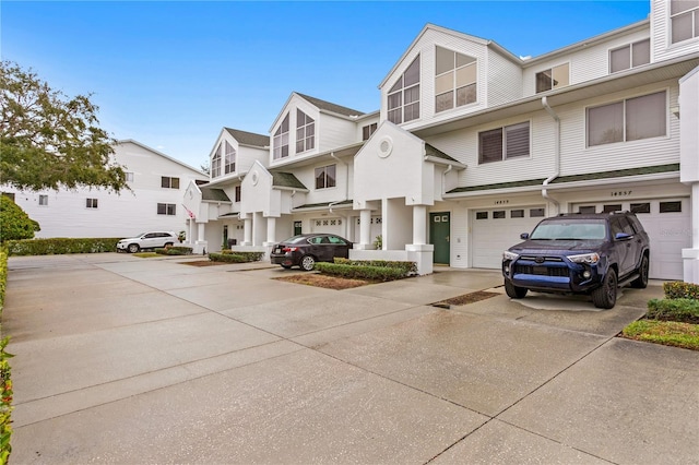 view of property with a garage