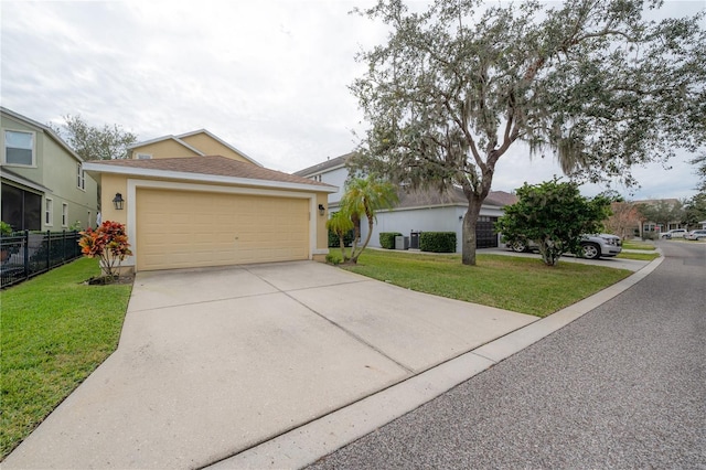 view of front of house with a front lawn