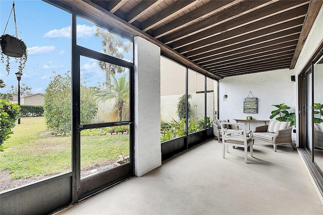 view of sunroom / solarium