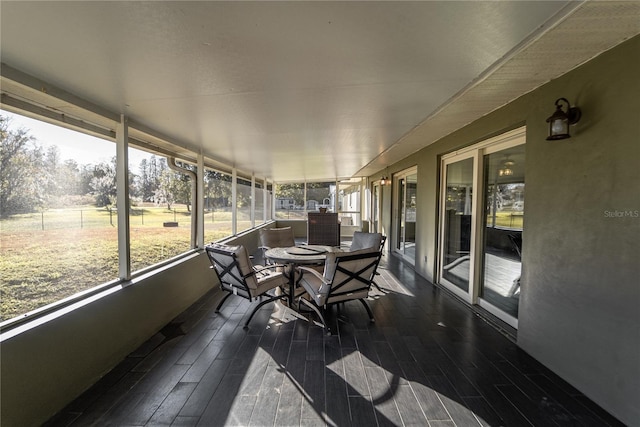 view of sunroom