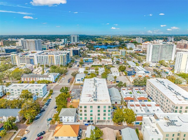 aerial view with a view of city