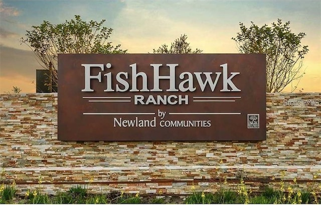 view of community sign