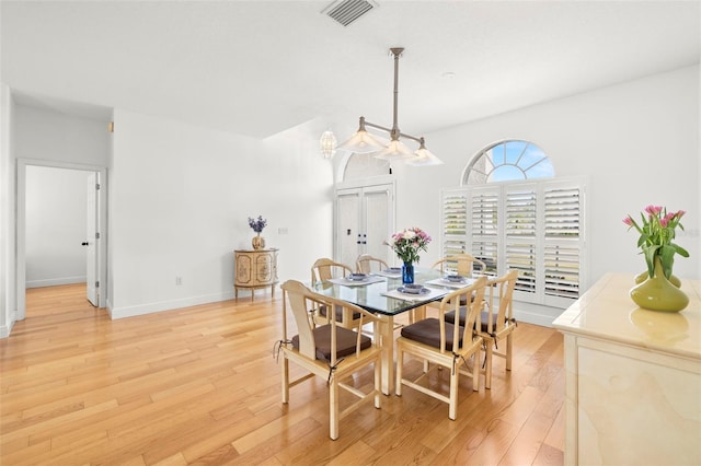 dining room featuring light wood-type flooring