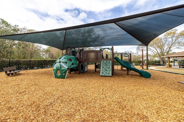 view of jungle gym