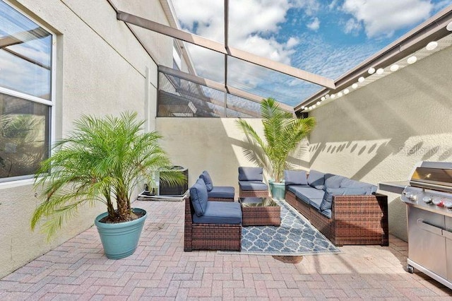 view of patio / terrace with an outdoor hangout area